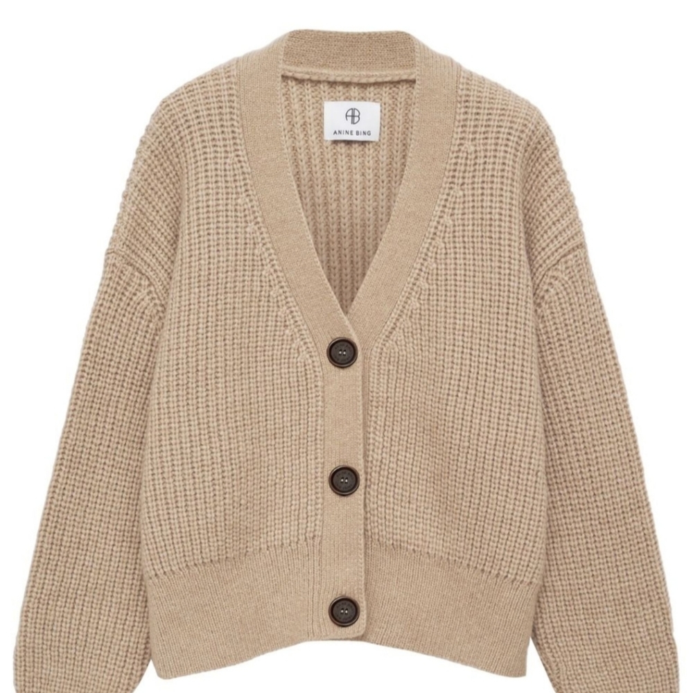 Anine Bing Maxwell rib-knit cardigan NWT Size M - Picture 7 of 9